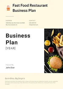 Fast Food Restaurant Business Plan