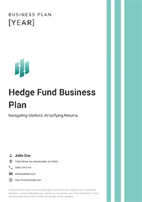 Hedge Fund Business Plan