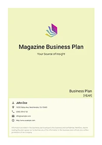 Magazine Business Plan