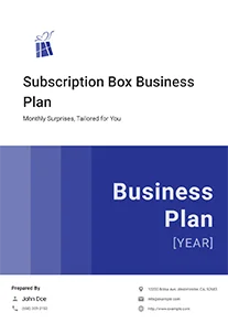 Subscription Box Business Plan