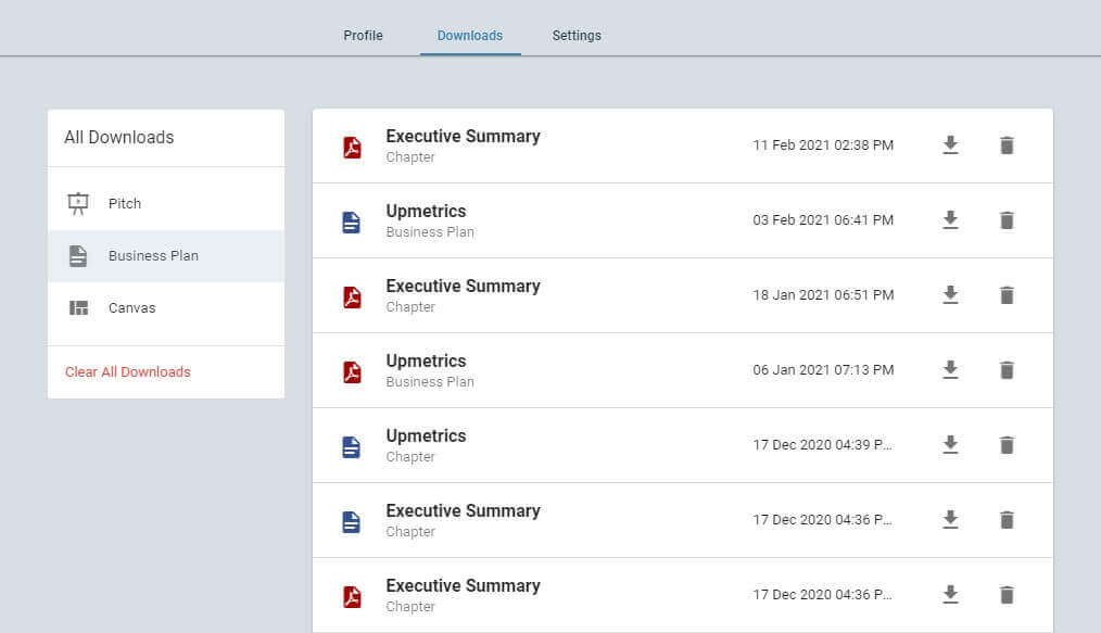 Business Plan History Documents Business Plan History Documents
