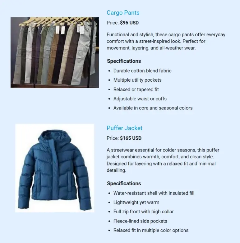 describe your core product line