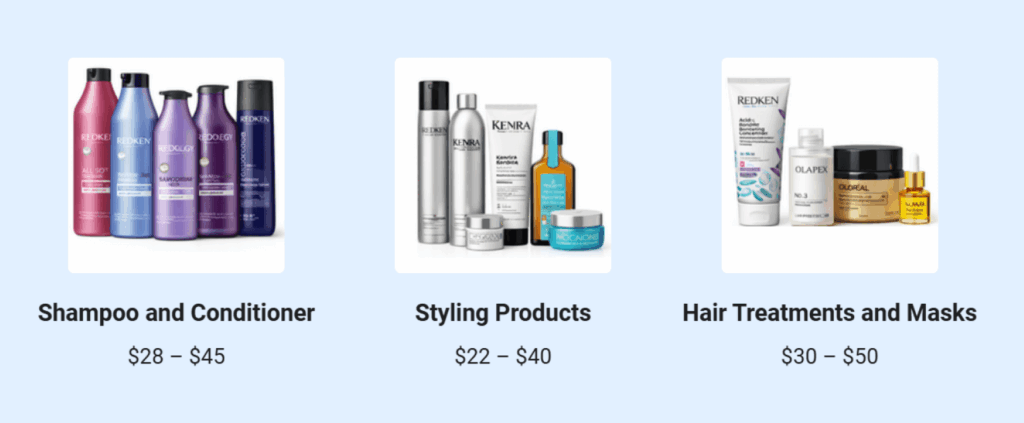Hair salon business plan retail product sales