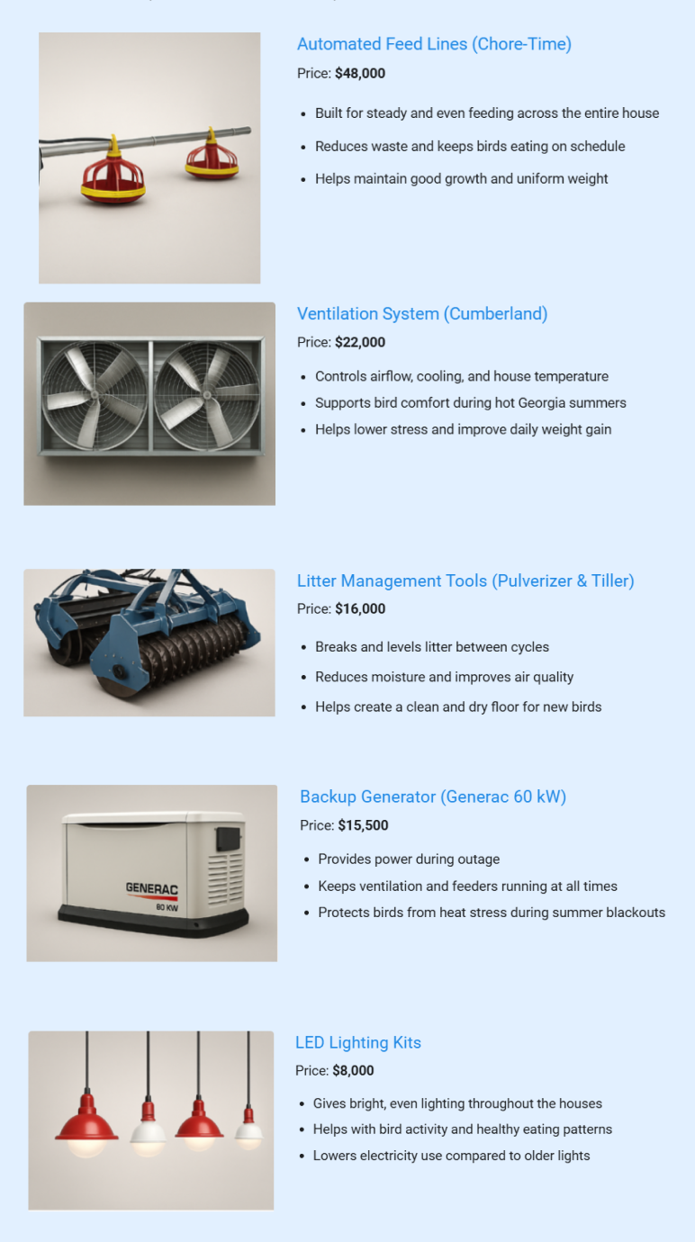 Poultry farming business plan equipment and tools