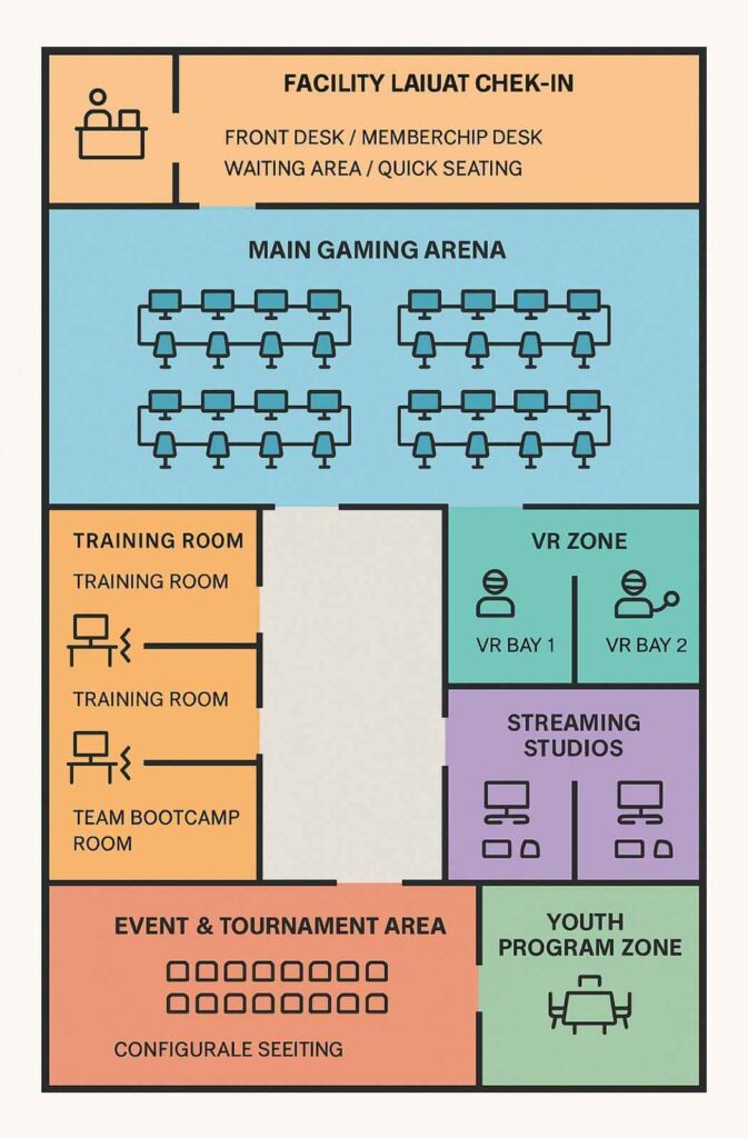 Esports business plan facility layout