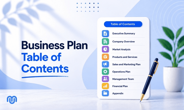 Business plan table of contents