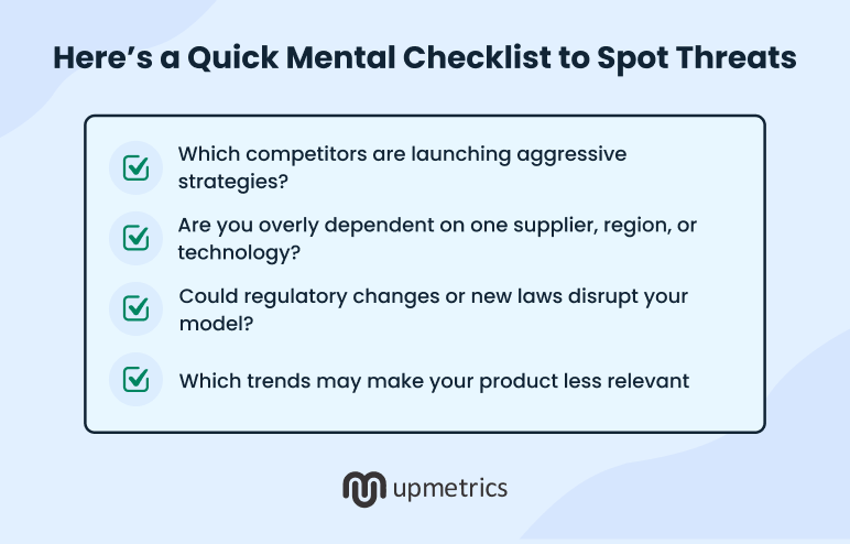 Heres a quick mental checklist to spot threats