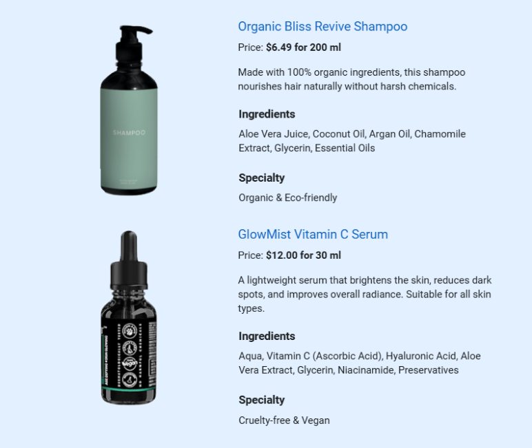 beauty supply store business plan product service offerings