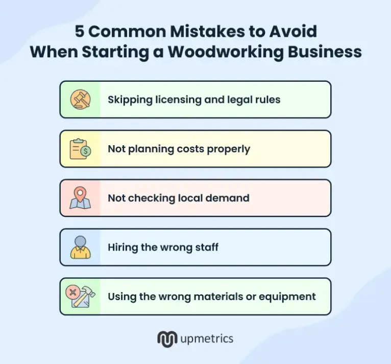 Common mistakes to avoid when starting a woodworking business