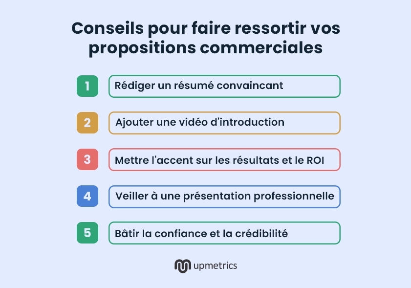 conseils pour faire ressortir vos propositions commerciales