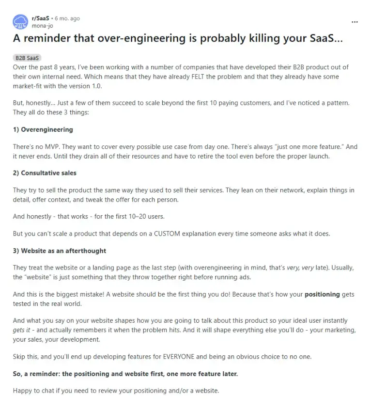 A reminder that over engineering