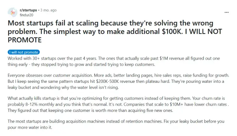 Most startups fail