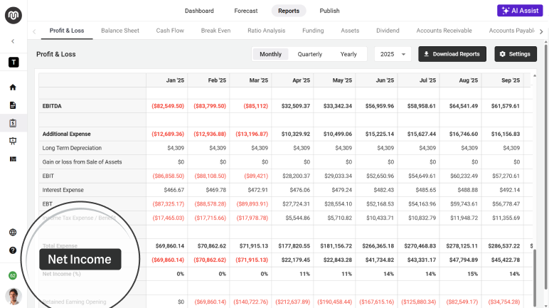 where to find your net income in financial statements