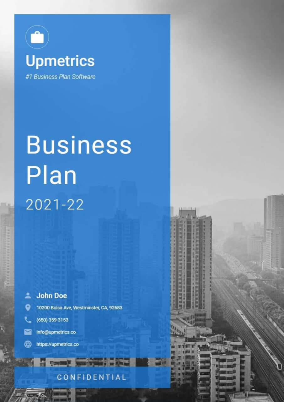 best business plan cover page