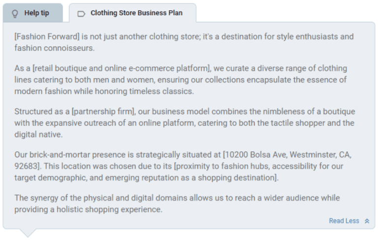 Business Overview Example Of Clothing Store Business 768x488 