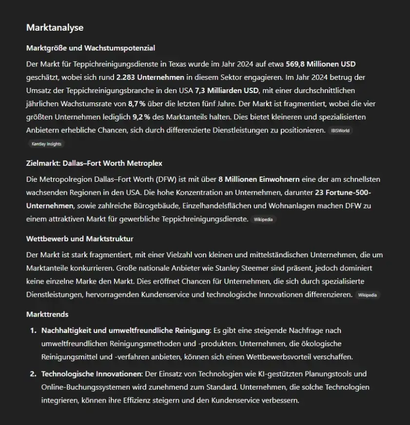 market analysis response