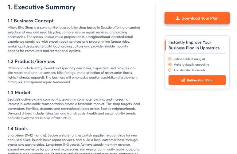Bizplanr executive summary