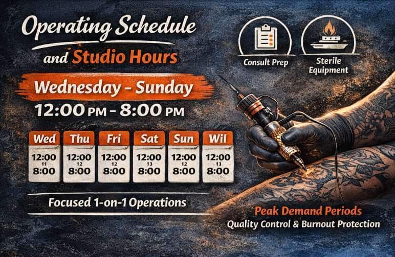Tattoo shop business plan operating schedule