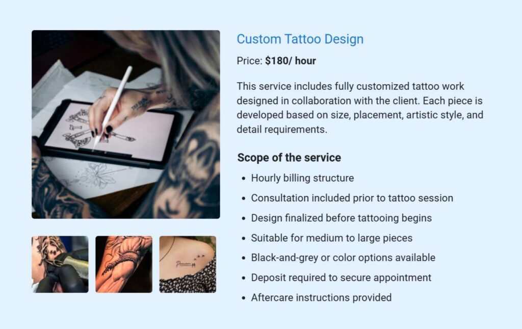 Custom tattoo design