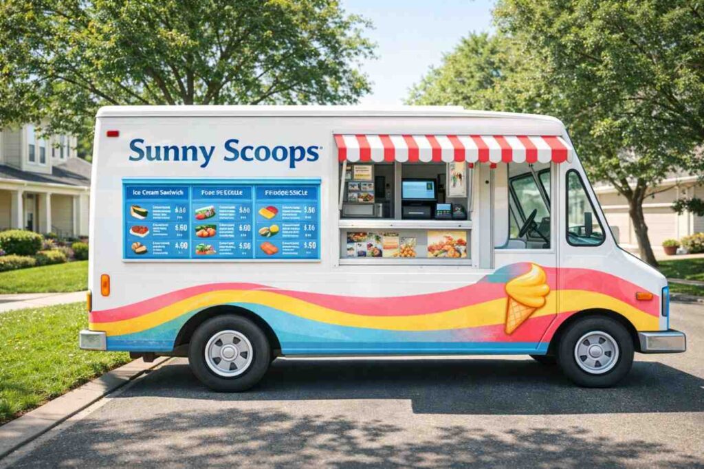 Marketing visibility strategy of ice cream truck business