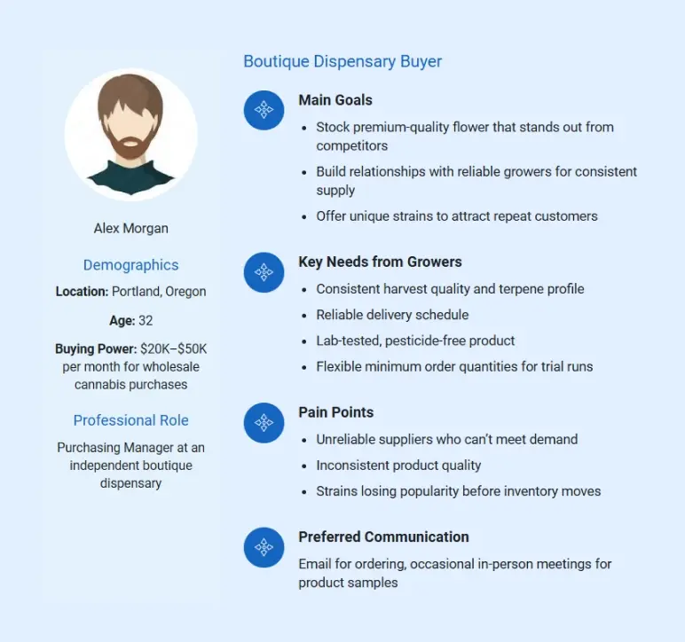 cannabis cultivation business plan customer persona