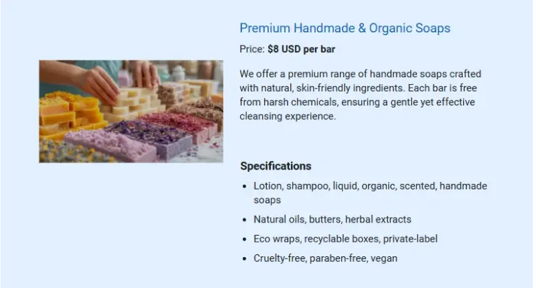 soap making business plan product showcase