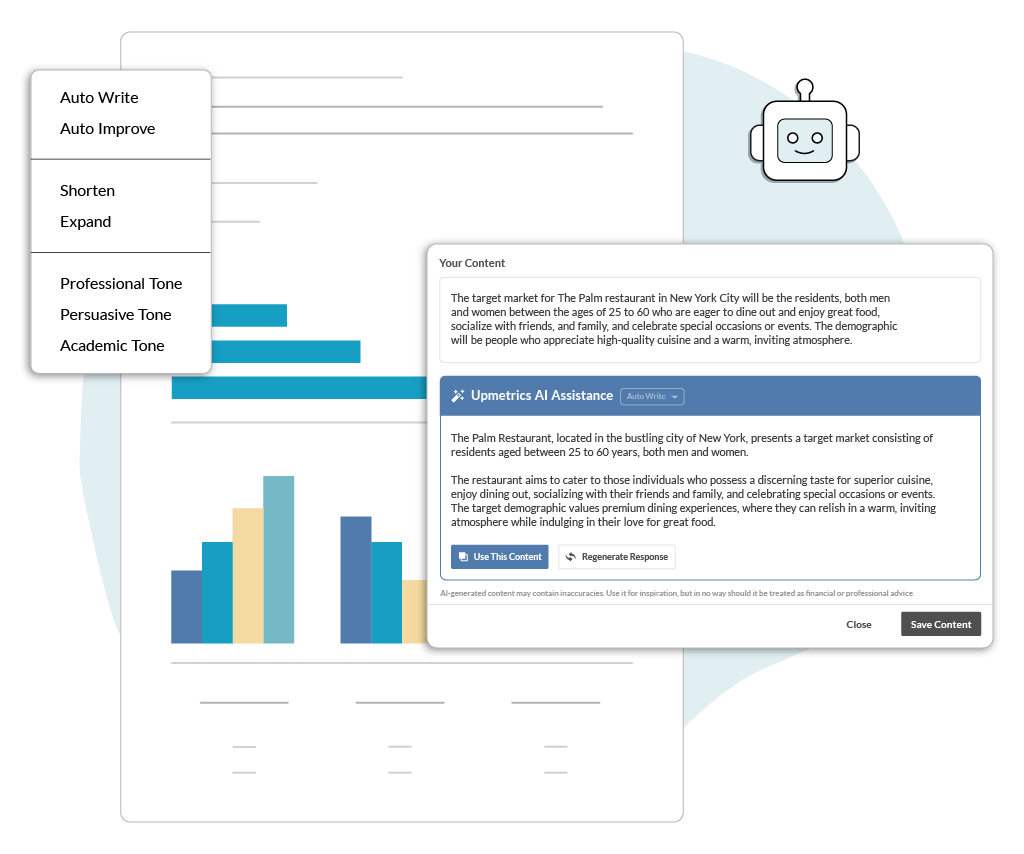 Upmetrics AI Assistance image