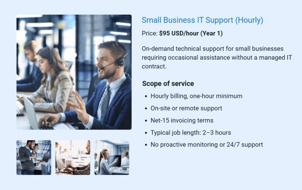 Small business it support services