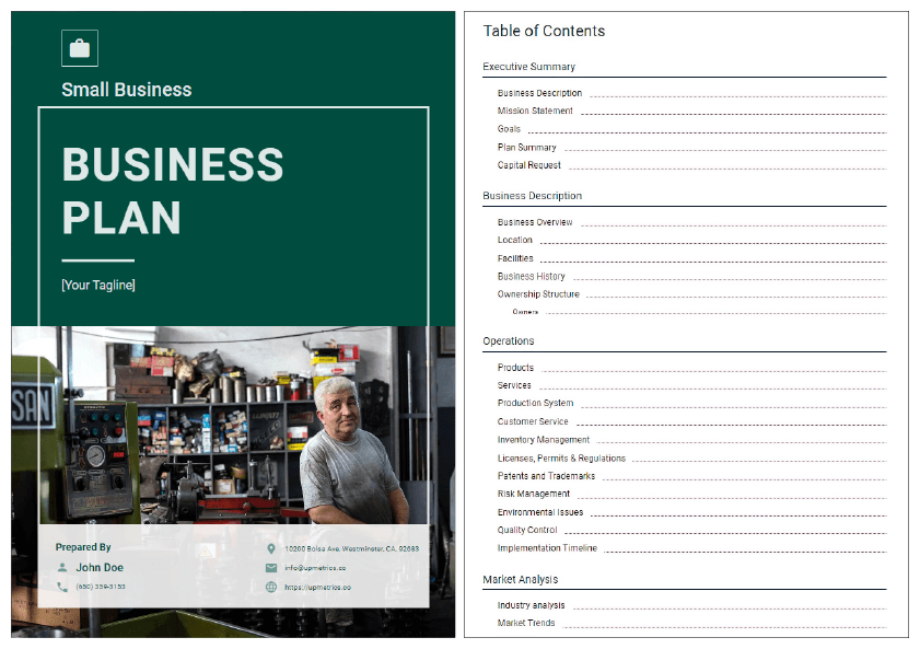 small business plan template