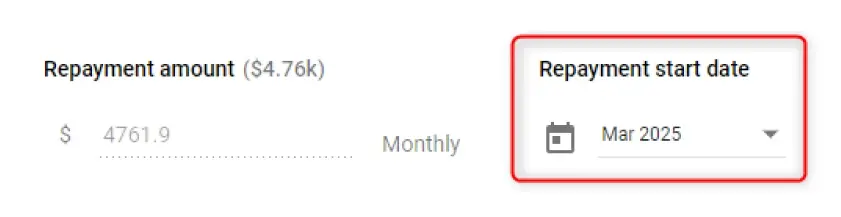 Repayment Start Date
