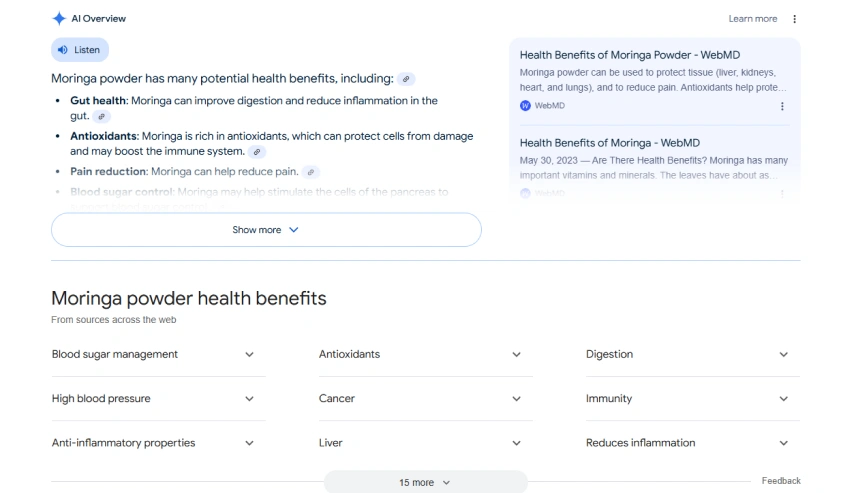 high quality content on ai overview