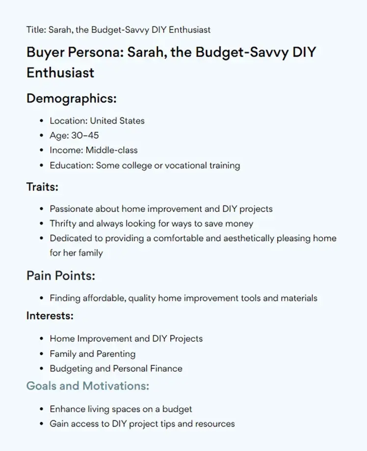 buyer persona