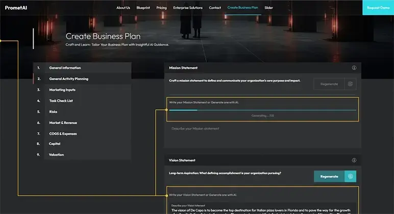 ai powered business plan creation