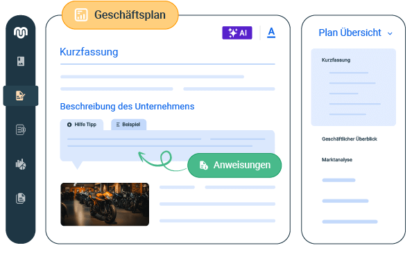 de geschäftsplan navigieren