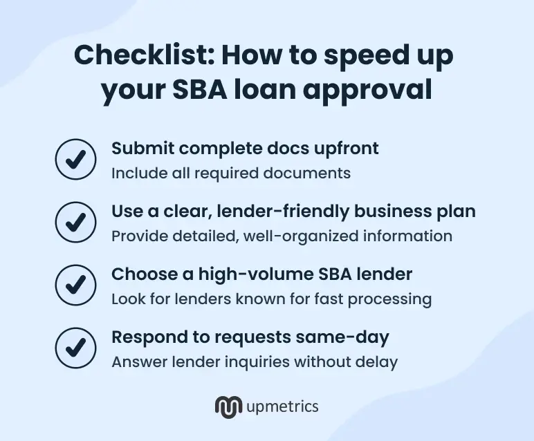 how to speed up your sba loan approval