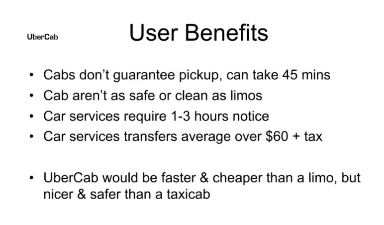 User benefits