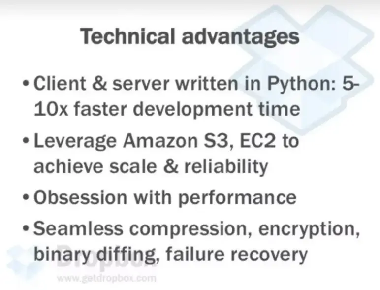 dropbox technical advantages