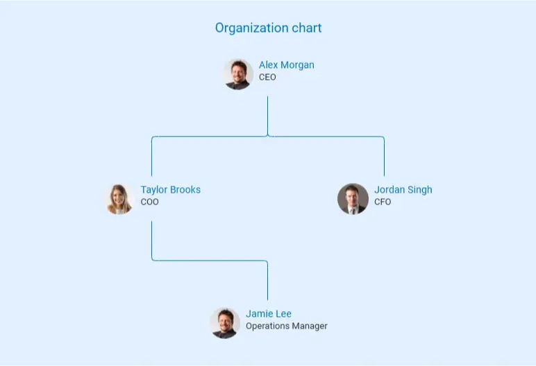 driving school business plan organization chart