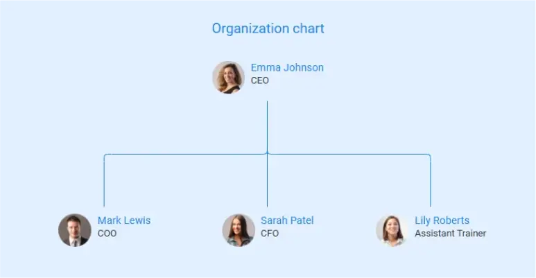 horse training business plan organization chart