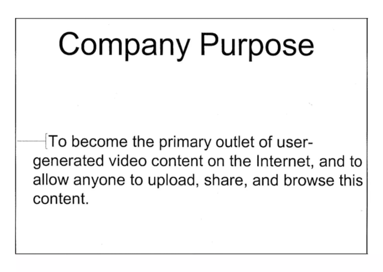 Youtube company purpose