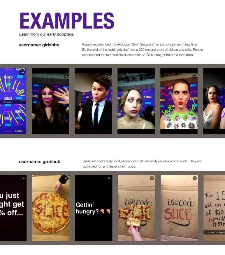 snapchat examples