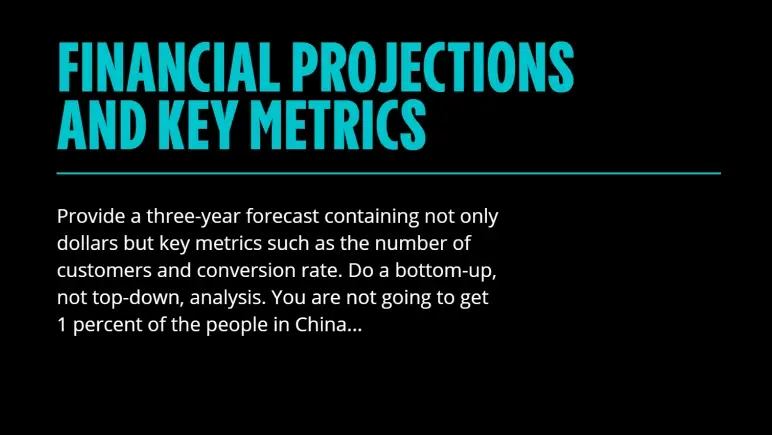 guy kawasaki financial projections and key metrics