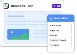 Business plan writing