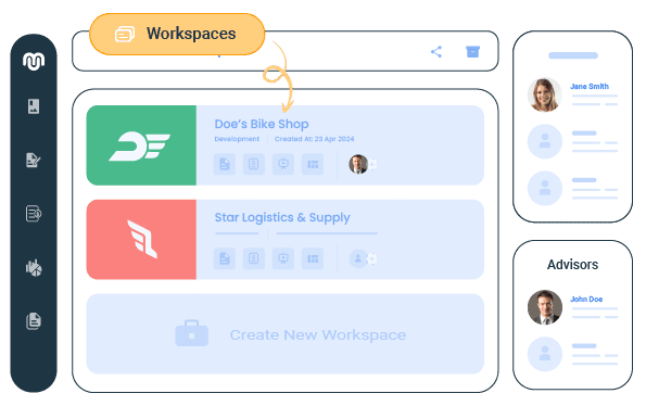 Manage multiple clients in single space