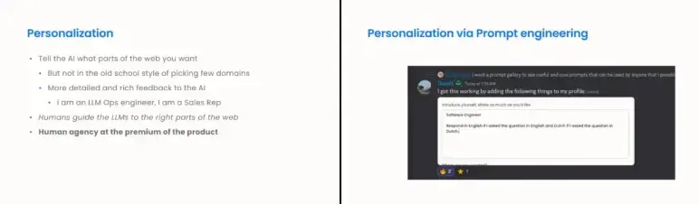 Perplexity personalization via ai profile