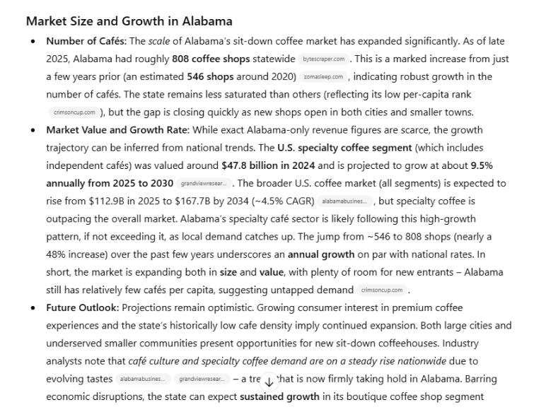 Gather recent data with deep research