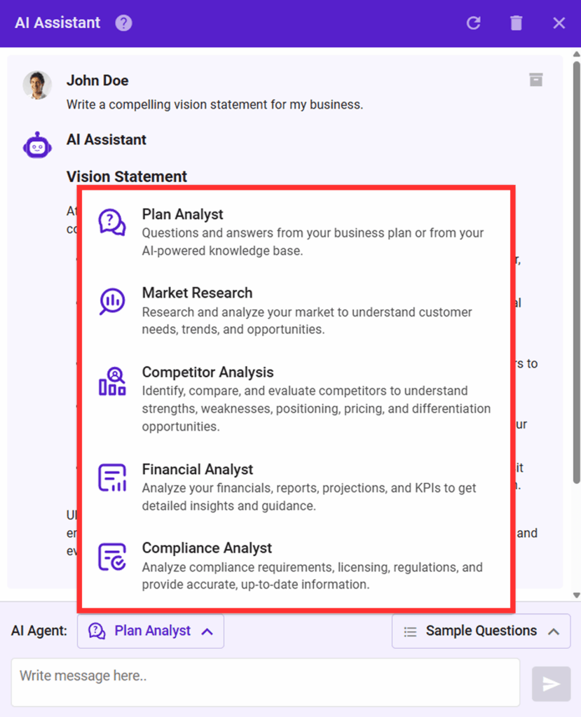 Upmetrics ai assistant