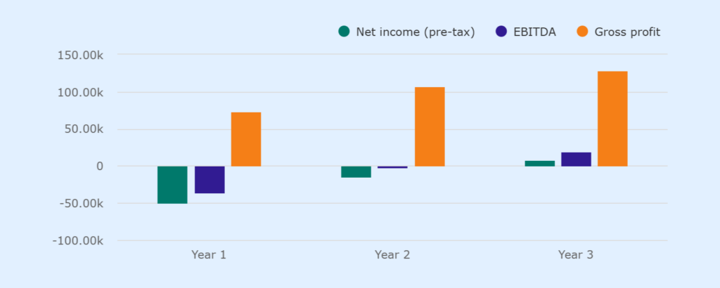 Profit and loss statement of pet daycare business