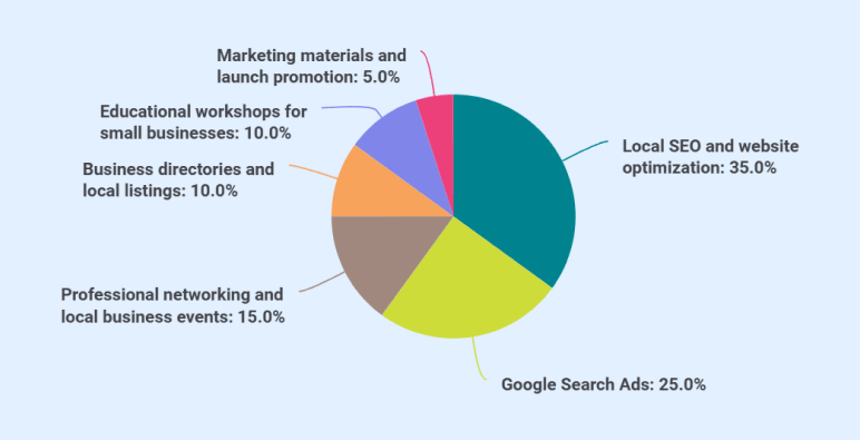 Marketing budget allocation breakdown