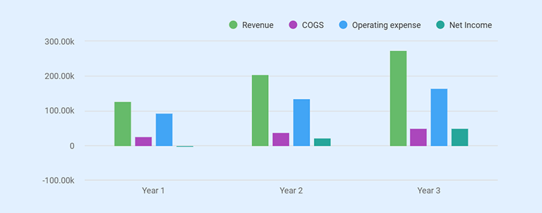 Profit & Loss Statement (3 Years) - business plan